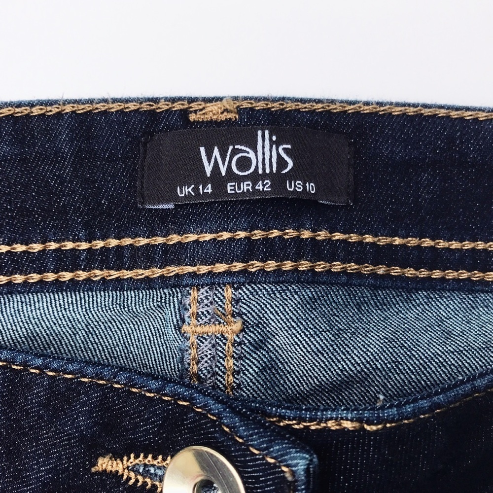 EUC Size 10 Wallis cropped skinny blue jeans - Picture 3 of 4